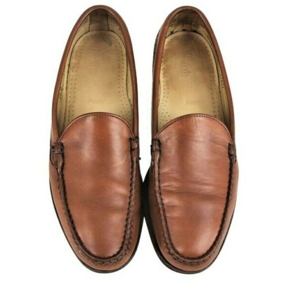 Leather Loafer Ashby  Weave Grandpacore Chestnut Allen Edmonds Men's Size 10 D - Picture 6 of 8